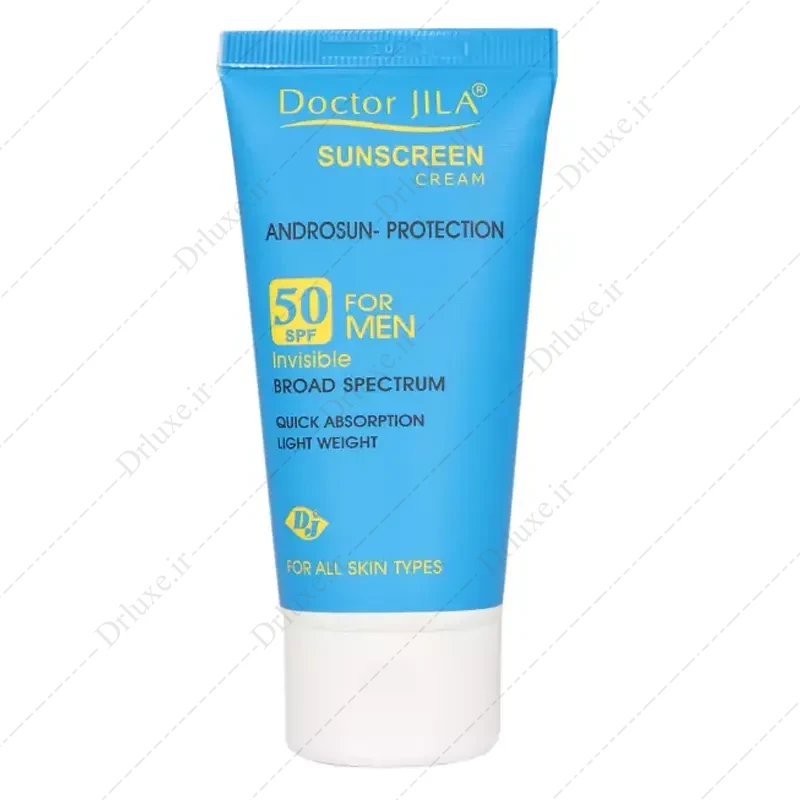 کرم ضد آفتاب SPF50 بی رنگ آقایان دکتر ژیلا آندروسان پروتکشن 50 گرم